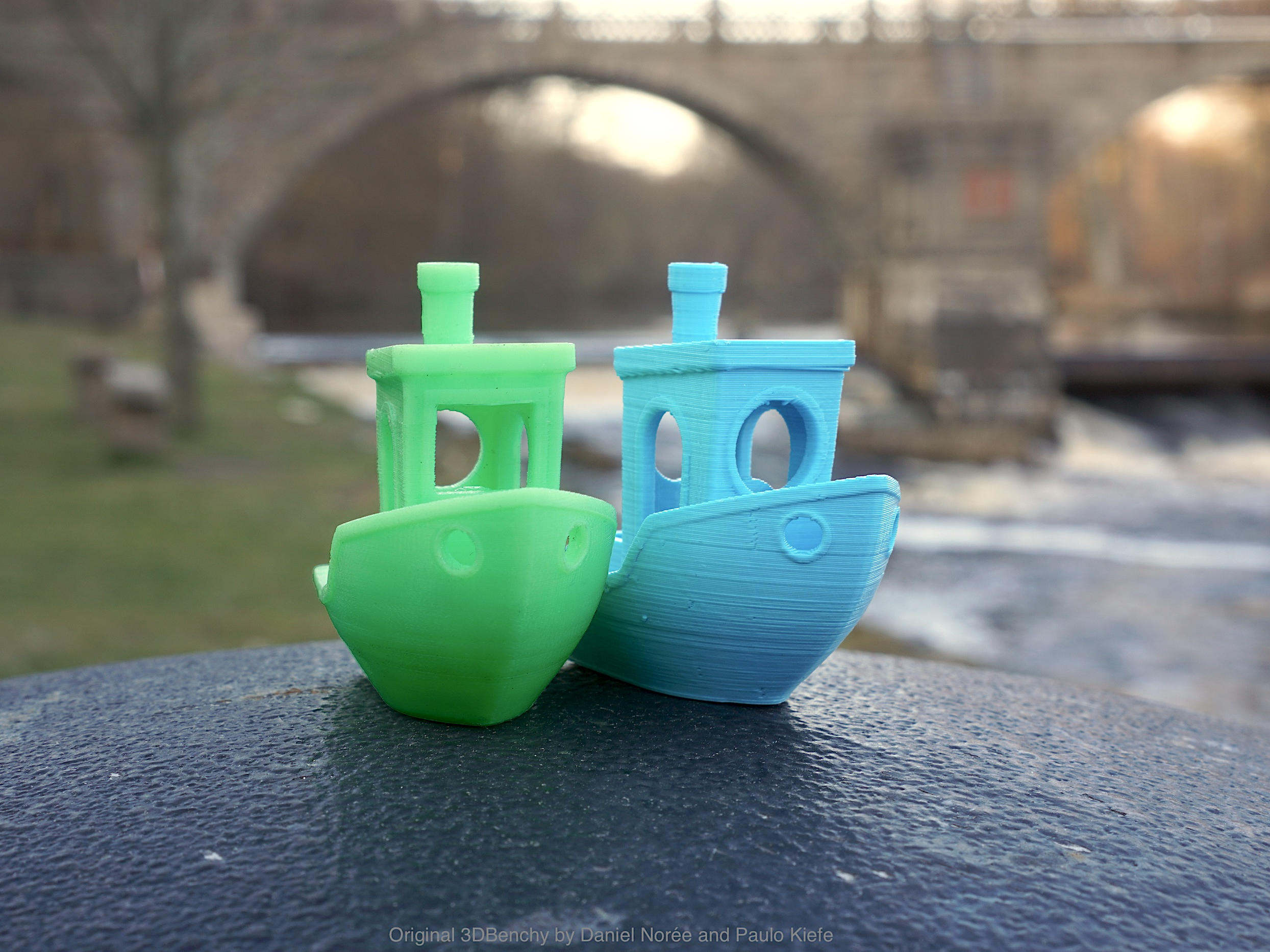 Original 3DBenchy alongside released version